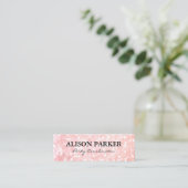 Elegante Glamour Glitters Mini Visitekaartje (Staand voorkant)