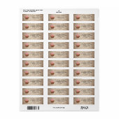 Elegante Glamour Mocha Damask Cupcake Adreslabel Etiket (Full Sheet)