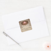 Elegante Glamour Mocha Damask Cupcake Sticker Labe (Envelop)