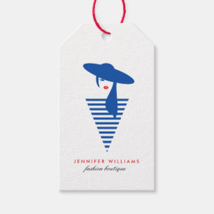Elegante Glamour Mod Girl Boutique Gift Labels Cadeaulabel
