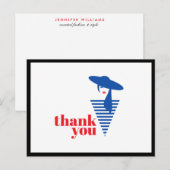 Elegante Glamour Mod Girl Poshmark Bedankt Briefkaart (Voorkant / Achterkant)