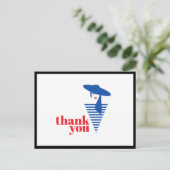 Elegante glamour mod meisje Poshmark bedankt Briefkaart (Staand voorkant)