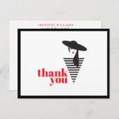 Elegante Glamour Mod Stylist Poshmark Bedankt Briefkaart (Voorkant / Achterkant)