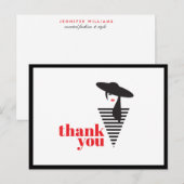 Elegante Glamour Mod Stylist Poshmark Bedankt Briefkaart (Voorkant / Achterkant)
