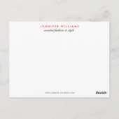 Elegante Glamour Mod Stylist Poshmark Bedankt Briefkaart (Achterkant)