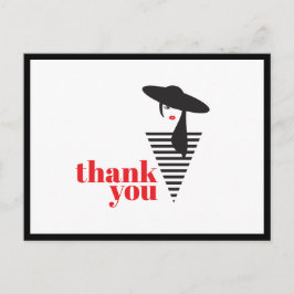 Elegante Glamour Mod Stylist Poshmark Bedankt Briefkaart