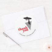 Elegante Glamour Mod Stylist Poshmark Bedankt Ronde Sticker (Envelop)