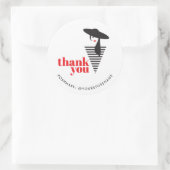 Elegante Glamour Mod Stylist Poshmark Bedankt Ronde Sticker (Tas)