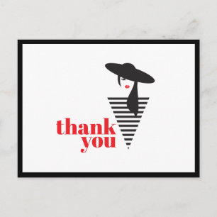Elegante glamour mod stylist Poshmark dank je Briefkaart