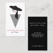 Elegante Glamour Mod Stylist, Salon, Blogger Visitekaartje (Voorkant / Achterkant)