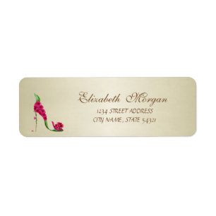 Elegante glamoureuze adreslabel-hak etiket
