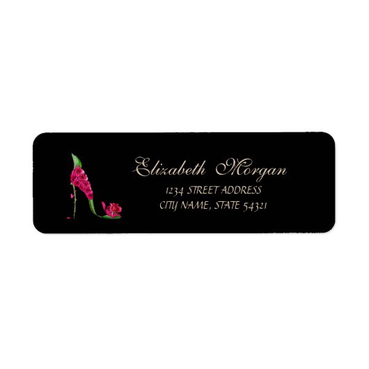 Elegante glamoureuze adreslabel-hak etiket (Voorkant)