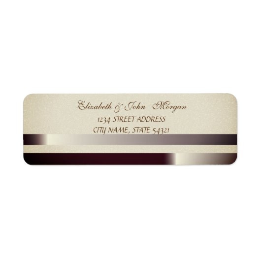 Elegante Glamoureuze Chique Glitterende Adreslabel Etiket (Voorkant)