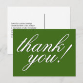 Elegante, glamoureuze "dank je wel!" briefkaart (Voorkant / Achterkant)