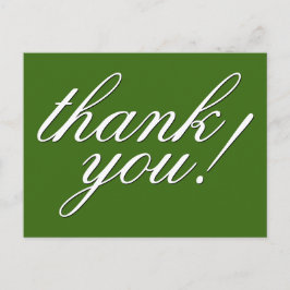 Elegante, glamoureuze "dank je wel!" briefkaart