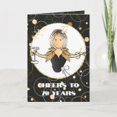 Elegante glamoureuze grappige 70e verjaardag Marti Kaart (Voorkant)