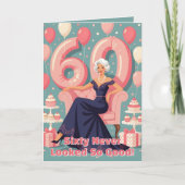 Elegante Glamoureuze Vrouw 60ste Verjaardag Groet Kaart (Voorkant)