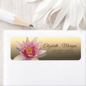 Elegante Glamoureuze Waterverf Lotus Gold Etiket (Insitu)