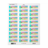 Elegante Glamoureuze Witte Lotus Rainbow Holograph Etiket (Full Sheet)