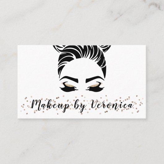 Elegante Glans Make-up Visitekaartje (Voorkant)