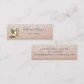 Elegante glanzende bokeh-hoge hakken met moderne s mini visitekaartje (Voorkant / Achterkant)