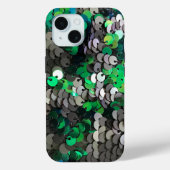 Elegante glanzende glamour greens grijze schijfpai Case-Mate iPhone case (Achterkant)
