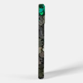 Elegante glanzende glamour greens grijze schijfpai Case-Mate iPhone case (Achterkant / Rechts)