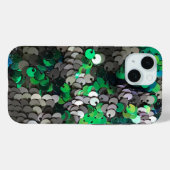 Elegante glanzende glamour greens grijze schijfpai Case-Mate iPhone case (Achterkant (horizontaal))