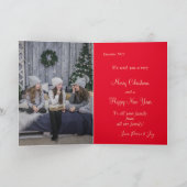 Elegante glanzende glamoureuze gouden kerstbomen feestdagen kaart (Binnen)