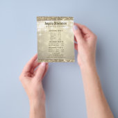 Elegante Glanzende Glitter Gouden Flyer (Hand)