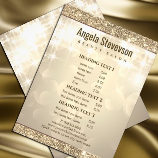 Elegante Glanzende Glitter Gouden Flyer
