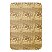 Elegante glanzende gouden bladeren badmat (Voorkant Verticaal)