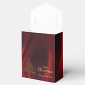 Elegante glanzende gouden kerstboom bedankdoosjes (Geopend)