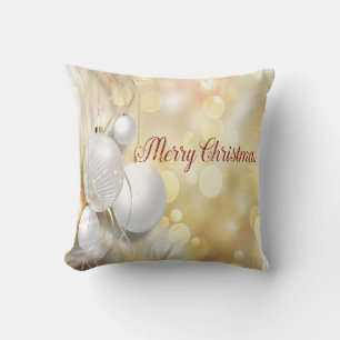 Elegante glanzende gouden kerstversieringen kussen