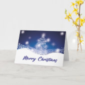 Elegante glanzende kerstboom kaart (Gele Bloem)