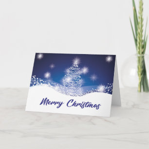Elegante glanzende kerstboom kaart