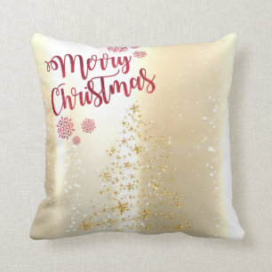 Elegante glanzende, namaak gouden kerstboom kussen