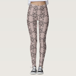 Elegante glanzende Paarse moderne bloemig Leggings