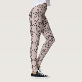 Elegante glanzende Paarse moderne bloemig Leggings