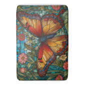 Elegante glas-in-lood vlindertuin badmat (Voorkant Verticaal)