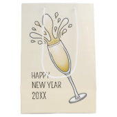 Elegante glazen champagnefluit medium cadeauzakje (Achterkant)