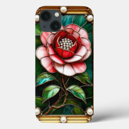Elegante Glazen in lood bloem met ingewikkeld Lijs Case-Mate iPhone Case