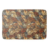 Elegante Glazen in lood herfstbladeren - Rustic Au Badmat (Voorkant)