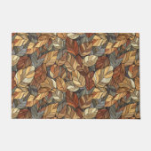 Elegante Glazen in lood herfstbladeren - Rustic Au Deurmat (Voorkant)