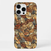 Elegante Glazen in lood herfstbladeren - Rustic Au iPhone Hoesje (Achterkant)