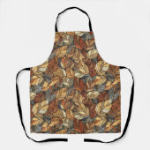 Elegante Glazen in lood herfstbladeren - Rustic Au Schort (Voorkant)