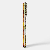 Elegante Glazen in lood rode bloem Case-Mate iPhone Case (Achterkant / Rechts)