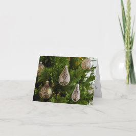 Elegante glazen kerstversiering Kerstkaart Feestdagen Kaart