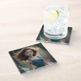 Elegante glazen onderzetters voor foto's