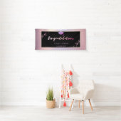 Elegante glinsterende afstudeerhoed spandoek (Insitu)